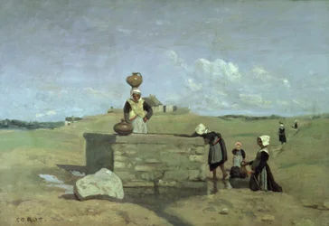 バッツ近くの井戸でブルトンの女性、1842年頃